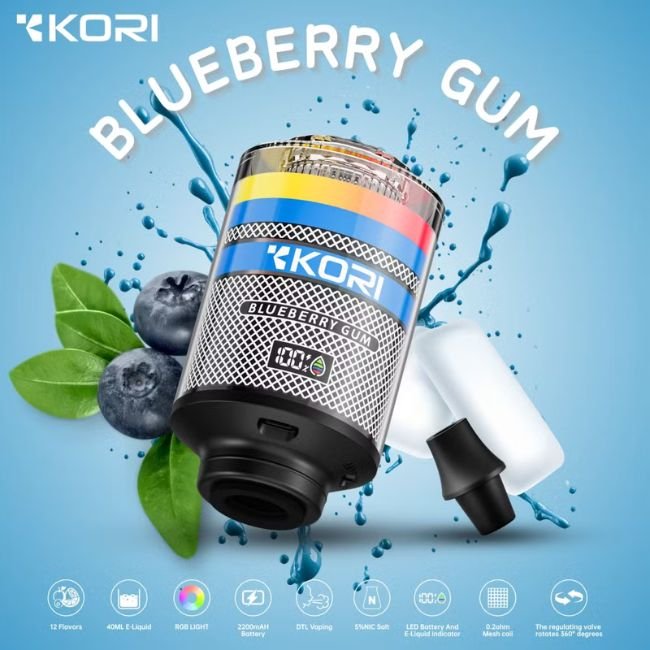 KORI 5% DISPOSABLE E-HOOKAH HEAD (240ML) 120K PUFFS - Gallery Image
