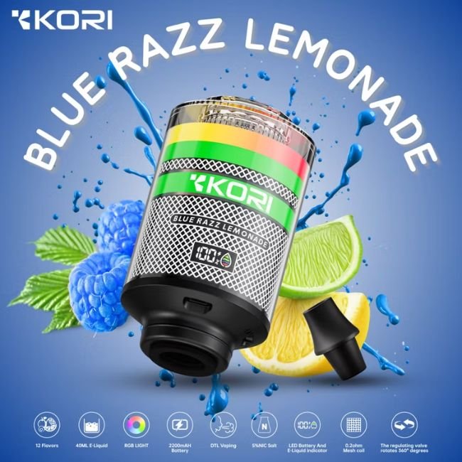 KORI 5% DISPOSABLE E-HOOKAH HEAD (240ML) 120K PUFFS - Gallery Image