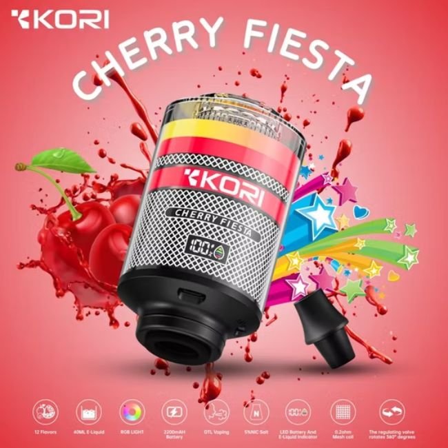 KORI 5% DISPOSABLE E-HOOKAH HEAD (240ML) 120K PUFFS - Gallery Image