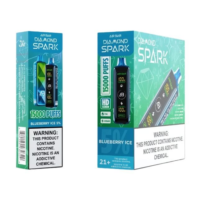 AIR BAR DIAMOND SPARK 5% DISPOSABLE (85ML) 15K PUFFS - BLUEBERRY ICE