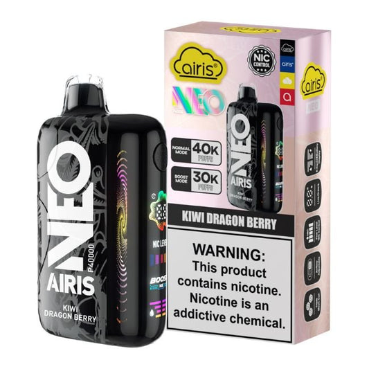 AIRIS NEO 5% DISPOSABLE (50ML) BOOST. MODE - 30K & NORM. MODE - 40K PUFFS 5CT/ BOX - KIWI DRAGON BERRY