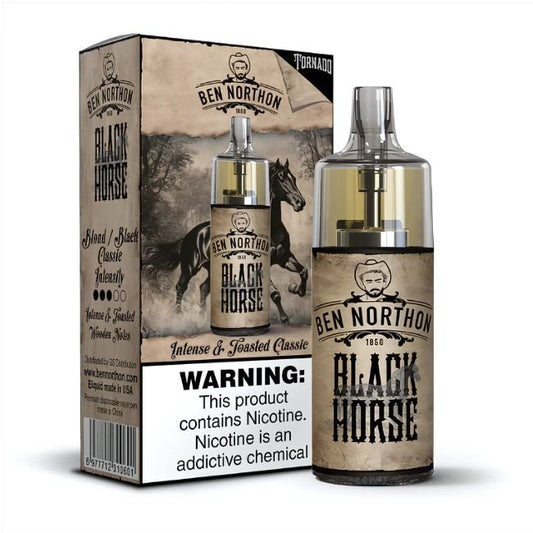 BEN NORTHON BY TORNADO 5% DISPOSABLE (60ML) 10K PUFFS - BLACK HORSE