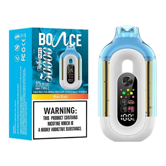 BOUNCE TURBO 5% DISPOSABLE (180ML) 50K PUFFS 10CT/ BOX