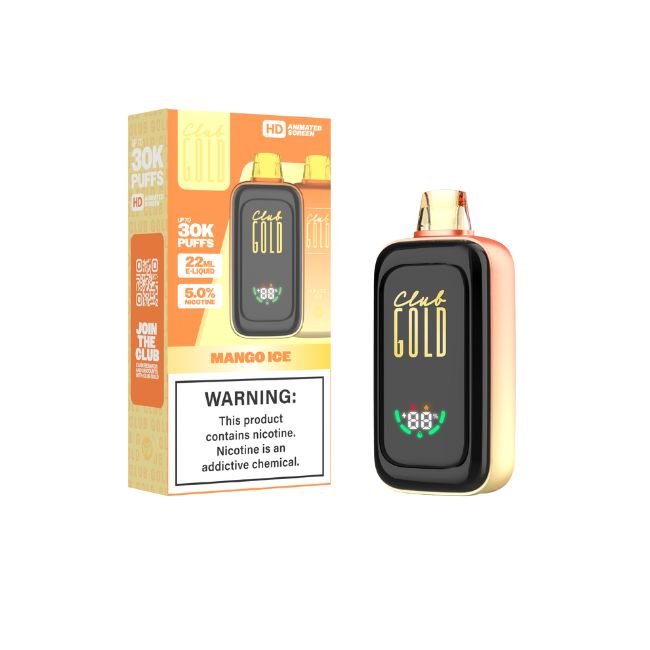 CLUB GOLD HD ANIMATED SCREEN 5% DISPOSABLE (110ML) 30K PUFFS 5CT/ BOX