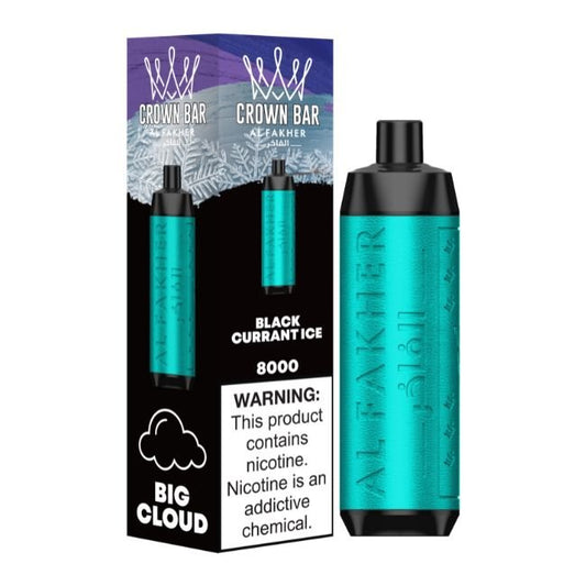 CROWN BAR BY AL FAKHER 5% DISPOSABLE (180ML) 8K PUFFS - BLACK CURRANT ICE