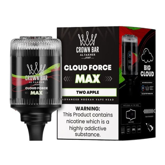CROWN BAR BY AL FAKHER CLOUD FORCE MAX 5% DISPOSABLE HOOKAH HEAD (60ML) 50K PUFFS 1CT/ SINGLE