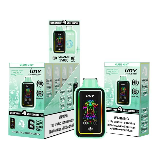 IJOY URANUS VOICE CONTROL 5% DISPOSABLE (100ML) 25K PUFFS - MIAMI MINT