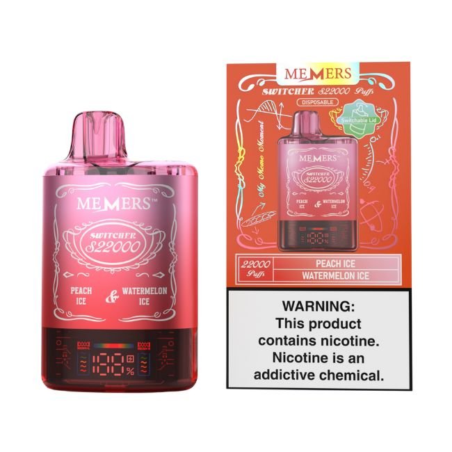 MEMERS SWITCHER S22000 5% DISPOSABLE (120ML) 22K PUFFS - PEACH ICE / WATERMELON ICE