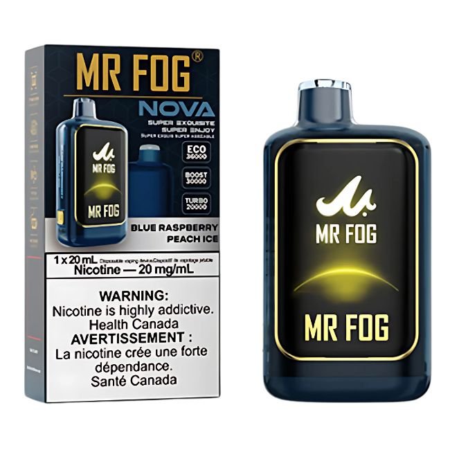 MR FOG NOVA 5% DISPOSABLE (100ML) 36K PUFFS - BLUE RASPBERRY PEACH ICE
