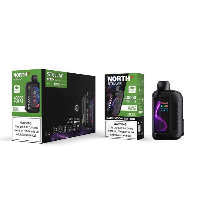 NORTH STELLAR DARK MOON EDITION 5% DISPOSABLE (100ML) 40K PUFFS - CRAZY MELON