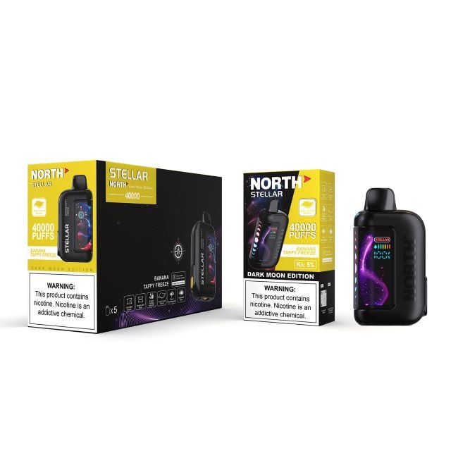 NORTH STELLAR DARK MOON EDITION 5% DISPOSABLE (100ML) 40K PUFFS - BANANA TAFFY FREEZE