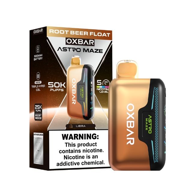 OXBAR ASTRO MAZE BY POD JUICE 5% DISPOSABLE (70ML) 50K PUFFS - ROOTBEER FLOAT