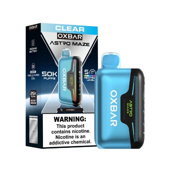 OXBAR ASTRO MAZE BY POD JUICE 5% DISPOSABLE (70ML) 50K PUFFS - CLEAR