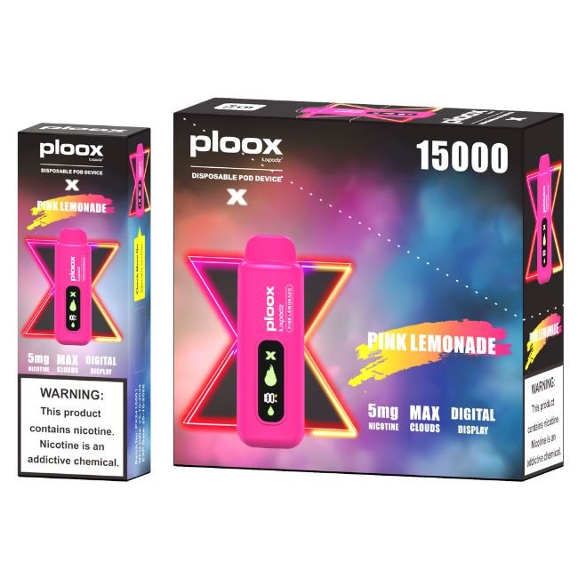 PLOOX X BY LUXPODZ 5% DISPOSABLE FOR PORTABLE HOOKAH (80ML) 15K PUFFS - PINK LEMONADE