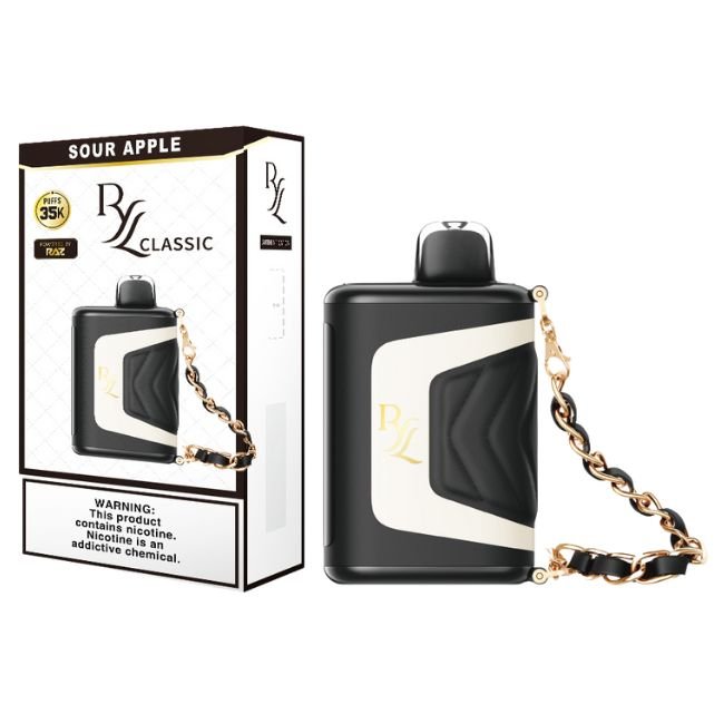 RYL CLASSIC BY RAZ 5% DISPOSABLE (82.5ML) SOFT MODE - 35K & BOOST. MODE - 20K PUFFS - SOUR APPLE