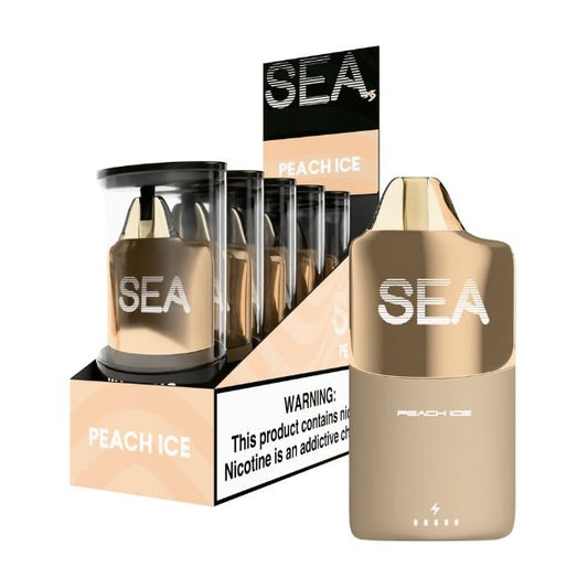 SEA XS 5% DISPOSABLE (40ML) 15K PUFFS - PEACH ICE