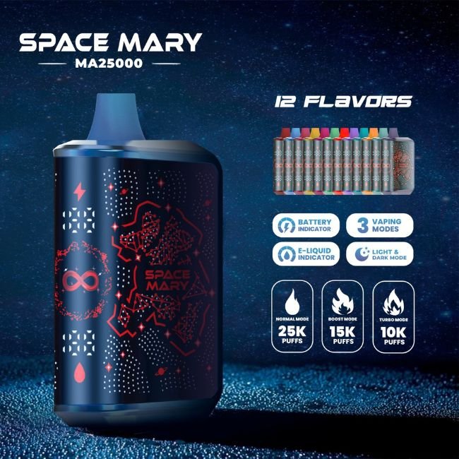 SPACE MARY MA25000 5% 3 MODE DISPOSABLE (100ML) 25K PUFFS 5CT/ BOX