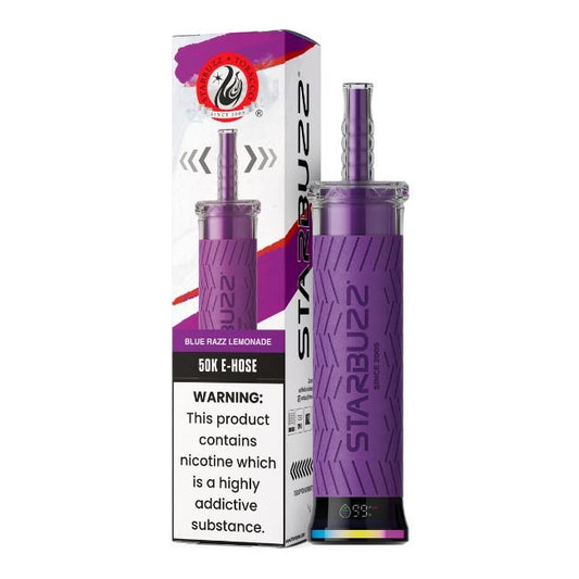 STARBUZZ 50K E-HOSE HOOKAH 6% DISPOSABLE (40ML) 50K PUFFS 1CT/ SINGLE - BLUE RAZZ LEMONADE