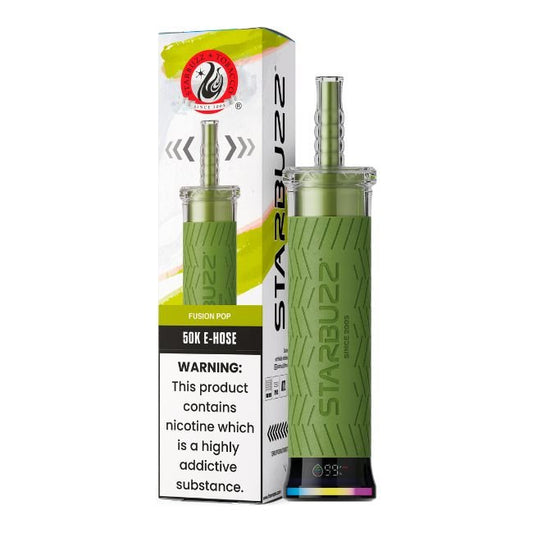 STARBUZZ 50K E-HOSE HOOKAH 6% DISPOSABLE (40ML) 50K PUFFS 1CT/ SINGLE - FUSION POP