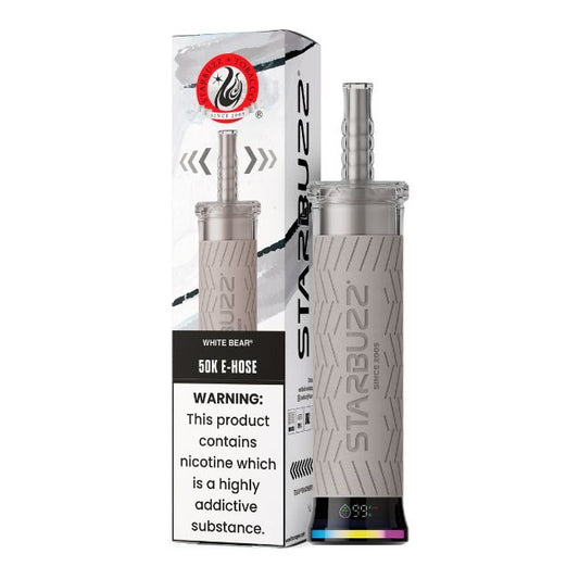 STARBUZZ 50K E-HOSE HOOKAH 6% DISPOSABLE (40ML) 50K PUFFS 1CT/ SINGLE - WHITE BEAR
