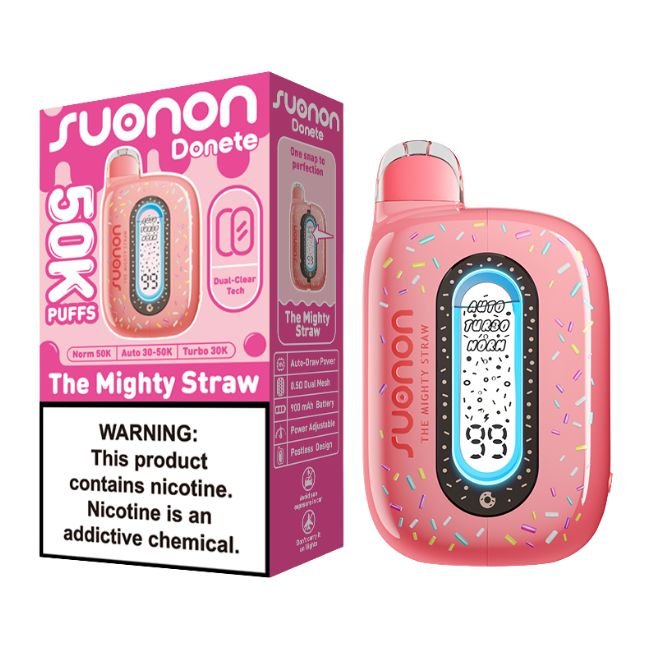 SUONON DONETE POWERED BY NEXA 5% DISPOSABLE (100ML) 50K PUFFS 5CT/ BOX - THE MIGHTY STRAW