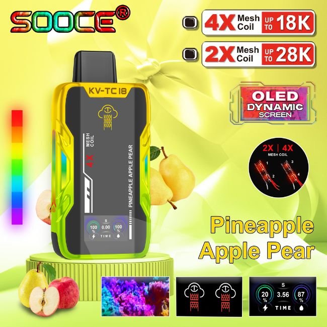 SOOCE KV-TC 5% DISPOSABLE (90ML) 18K PUFFS - Gallery Image