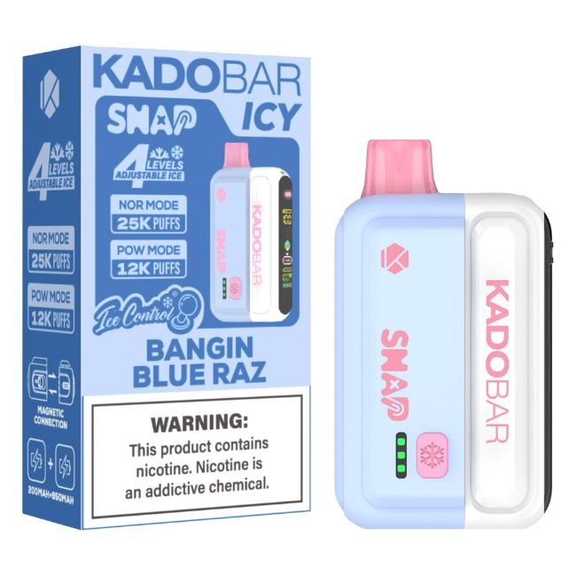 KADO BAR SNAP ICY-ICE CONTROL 5% DISPOSABLE (90ML) POW. MODE - 12K & NORM. MODE - 25K PUFFS - Gallery Image