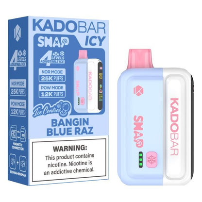 KADO BAR SNAP ICY-ICE CONTROL 5% DISPOSABLE (90ML) POW. MODE - 12K & NORM. MODE - 25K PUFFS - Gallery Image