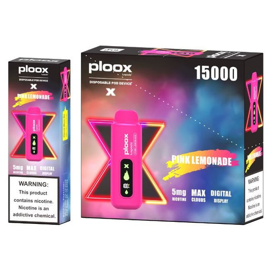 PLOOX X BY LUXPODZ 5% DISPOSABLE FOR PORTABLE HOOKAH (80ML) 15K PUFFS