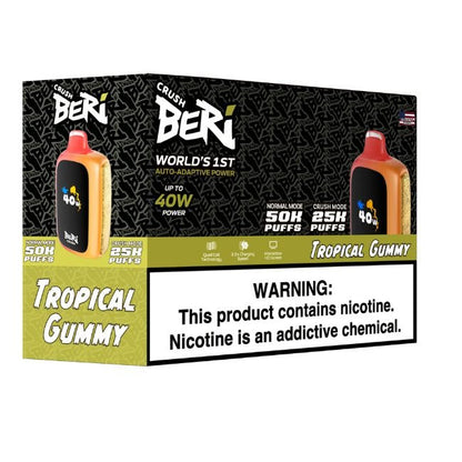 BERI CRUSH 5% DISPOSABLE (100ML) CRUSH. MODE - 25K & NORM. MODE - 50K PUFFS - Gallery Image