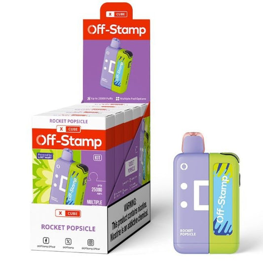 OFF STAMP X CUBE BY LOST MARY 5% DISPOSABLE KIT (90ML) 25K PUFFS