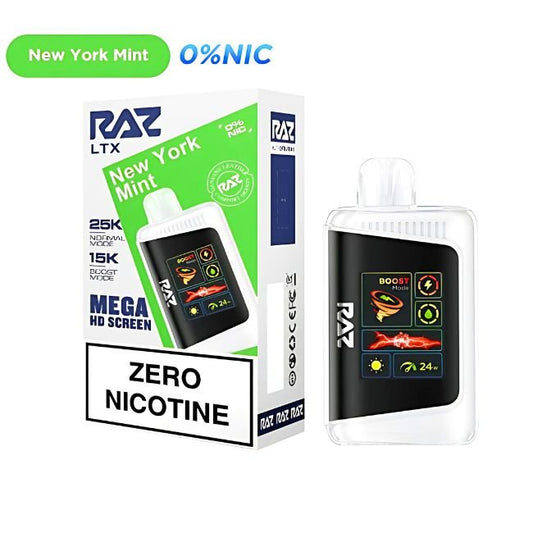 RAZ LTX 0% DISPOSABLE (80ML) NORM. MODE 25K & BOOST. MODE 15K PUFFS