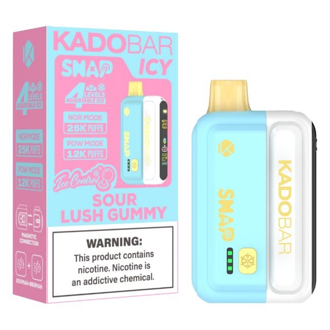 KADO BAR SNAP ICY-ICE CONTROL 5% DISPOSABLE (90ML) POW. MODE - 12K & NORM. MODE - 25K PUFFS - Gallery Image