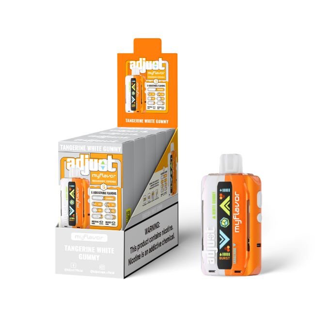 ADJUST MYFLAVOR 5% DISPOSABLE (100ML) 40K PUFFS - TANGERINE WHITE GUMMY