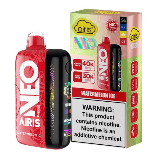 AIRIS NEO 5% DISPOSABLE (50ML) BOOST. MODE - 30K & NORM. MODE - 40K PUFFS 5CT/ BOX - WATERMELON ICE