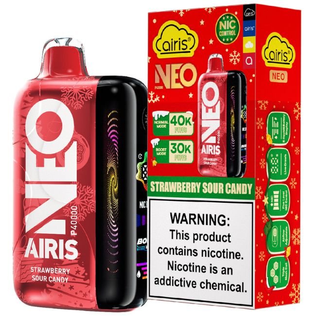 AIRIS NEO CHRISTMAS EDITION 5% DISPOSABLE (50ML) BOOST. MODE - 30K & NORM. MODE - 40K PUFFS 5CT/ BOX