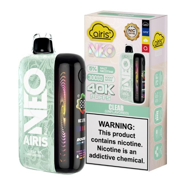 AIRIS NEO UNFLAVORED 5% DISPOSABLE (50ML) BOOST. MODE - 30K & NORM. MODE - 40K PUFFS 5CT/ BOX