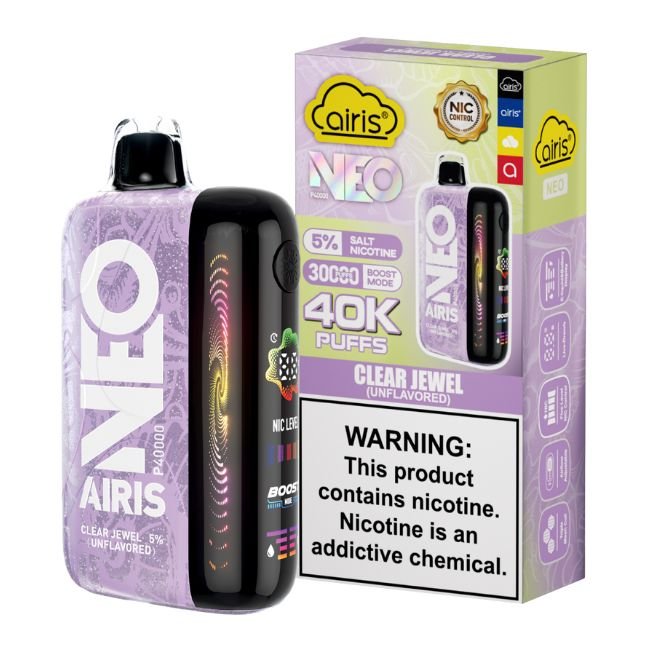 AIRIS NEO UNFLAVORED 5% DISPOSABLE (50ML) BOOST. MODE - 30K & NORM. MODE - 40K PUFFS 5CT/ BOX