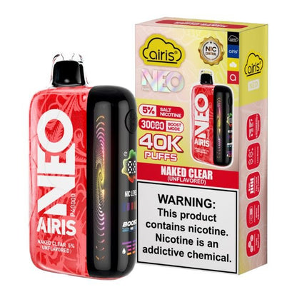 AIRIS NEO UNFLAVORED 5% DISPOSABLE (50ML) BOOST. MODE - 30K & NORM. MODE - 40K PUFFS 5CT/ BOX
