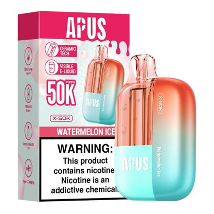 APUS X-50K 5% DISPOSABLE (100ML) 50K PUFFS 5CT/ BOX (BUY 10 GET 1)