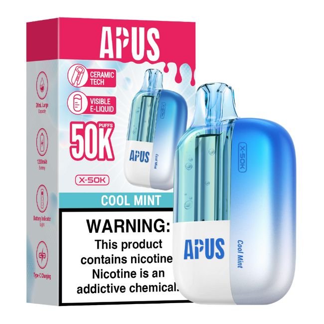 APUS X-50K 5% DISPOSABLE (100ML) 50K PUFFS 5CT/ BOX (BUY 10 GET 1)