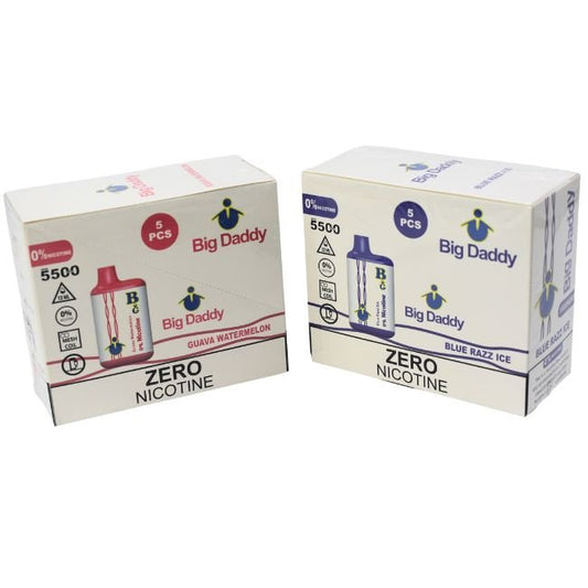 BIG DADDY ZERO % DISPOSABLE (65ML) 5500 PUFFS - BLUE RAZZ ICE
