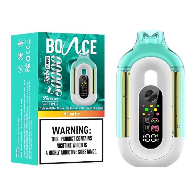 BOUNCE TURBO 5% DISPOSABLE (180ML) 50K PUFFS 10CT/ BOX