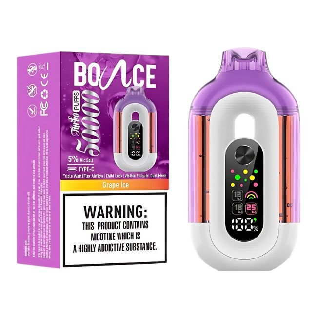 BOUNCE TURBO 5% DISPOSABLE (180ML) 50K PUFFS 10CT/ BOX