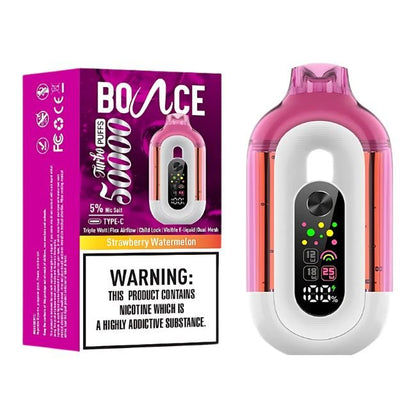 BOUNCE TURBO 5% DISPOSABLE (180ML) 50K PUFFS 10CT/ BOX