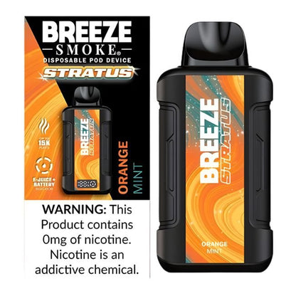 BREEZE STRATUS 0% (ZERO NICOTINE) DISPOSABLE (100ML) 15K PUFFS 5CT/ BOX