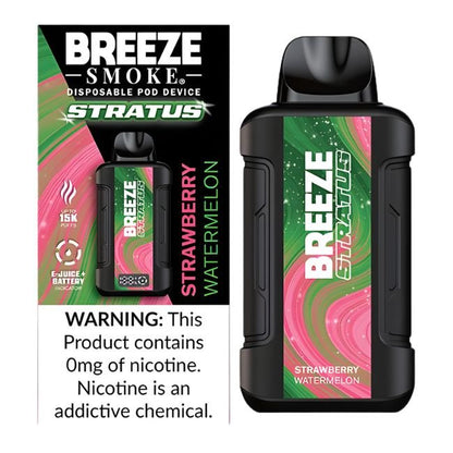 BREEZE STRATUS 0% (ZERO NICOTINE) DISPOSABLE (100ML) 15K PUFFS 5CT/ BOX