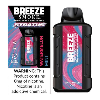 BREEZE STRATUS 0% (ZERO NICOTINE) DISPOSABLE (100ML) 15K PUFFS 5CT/ BOX
