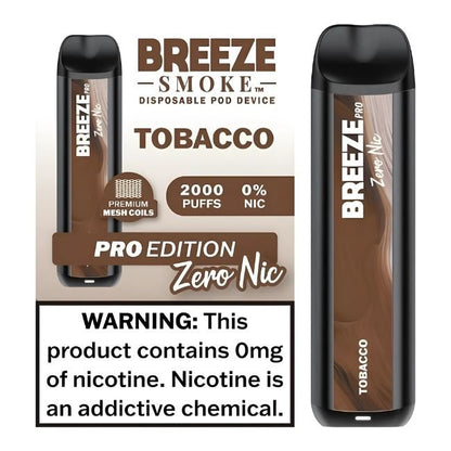BREEZE PRO EDITION 0% DISPO (60ML) 2K PUFFS 10CT/ BOX