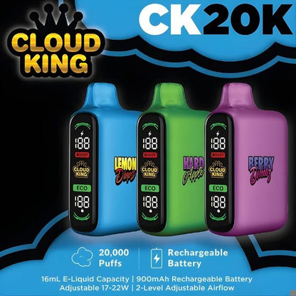 CLOUD KING 5% DISPOSABLE (80ML) 20K PUFFS 5CT/ BOX (MADE IN USA)